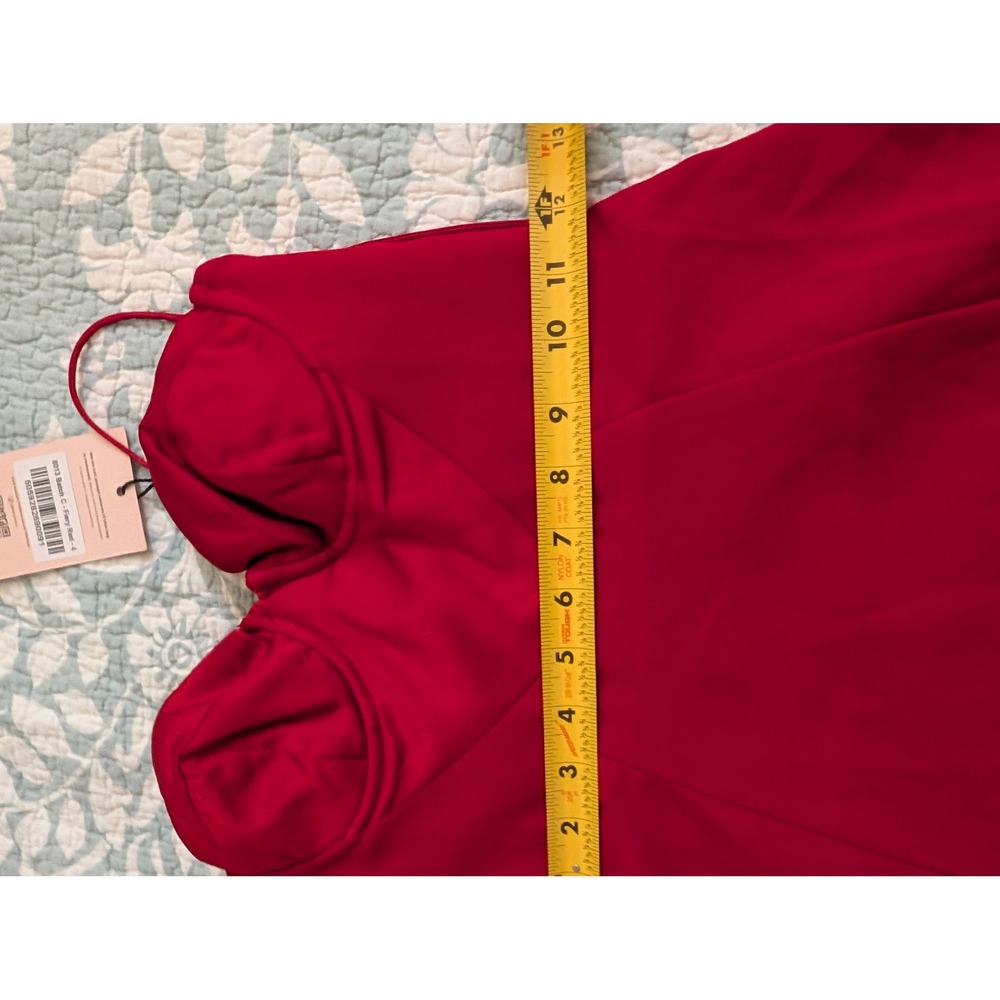 Oh Polly Eliska Strapless A-Line Mini Dress Fiery Red Corset NEW Size 0 feminine - Picture 7 of 13